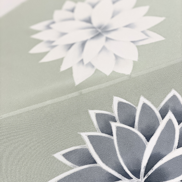 袋帯 東京友禅作家 佐藤光幸 松模様 暈し 青袋鼠色 O-4386 - 帯 