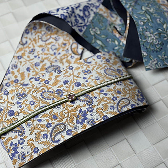 KIMONO SMILE 大人エスニック きりばめ半巾帯