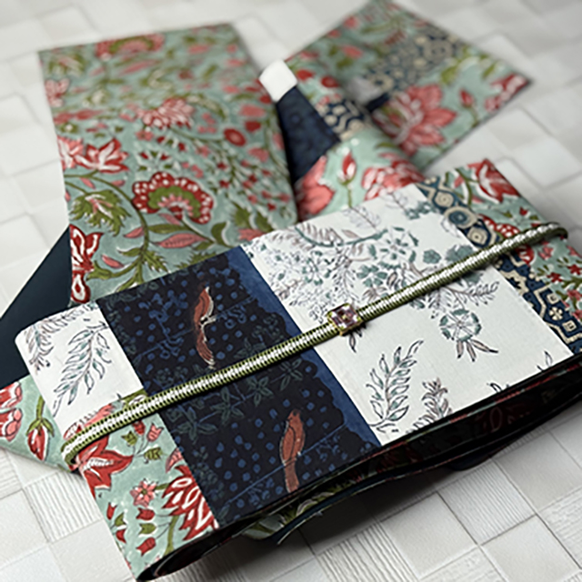 KIMONO SMILE 大人エスニック きりばめ半巾帯