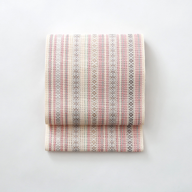 2026年 八寸名古屋帯 絽浮 絽紙布献上